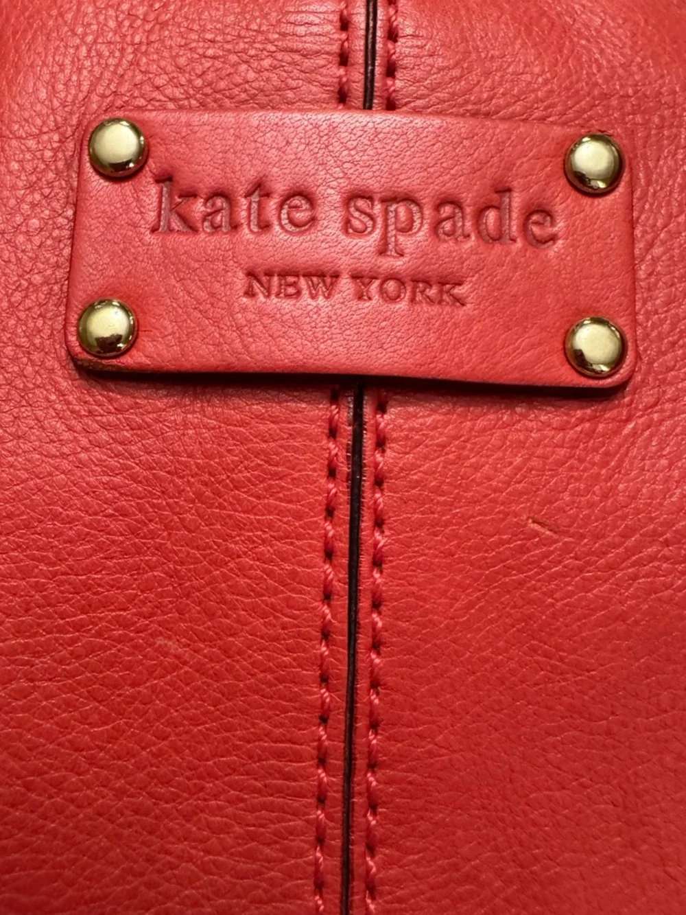 kate spade New York Berkshire Road Stevie Red Leather Satchel/Shoulder Bag